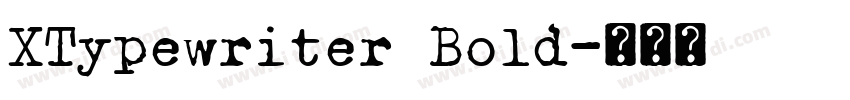 XTypewriter Bold字体转换
